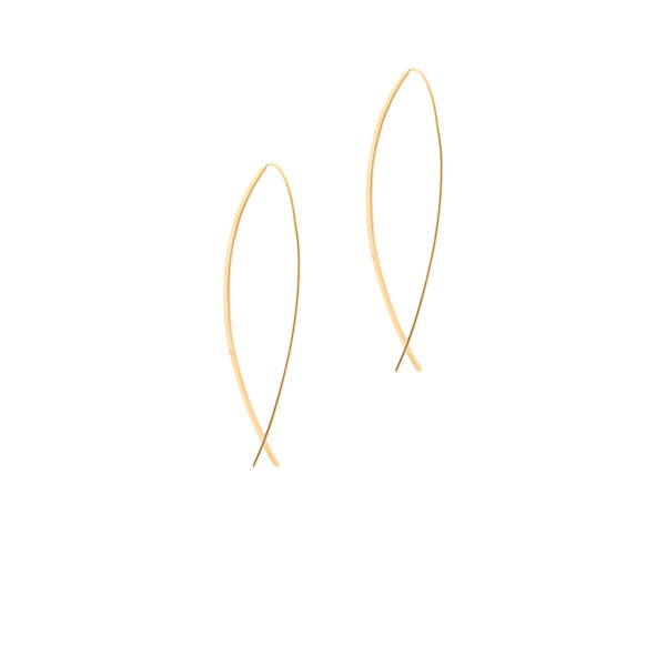 Parentheses gold earrings