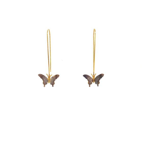 Butterfly silver earrings