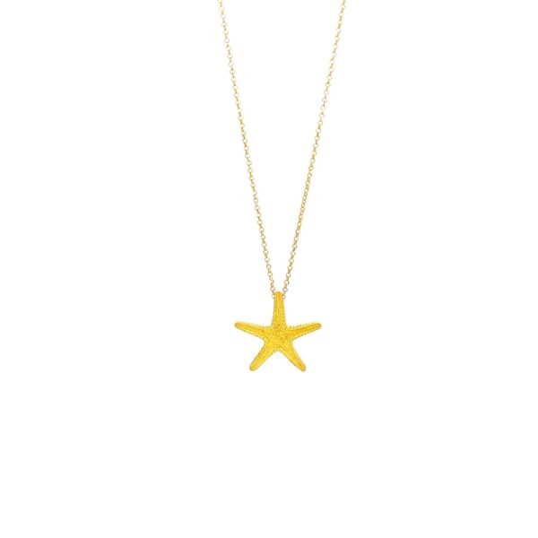 Starfish silver necklace